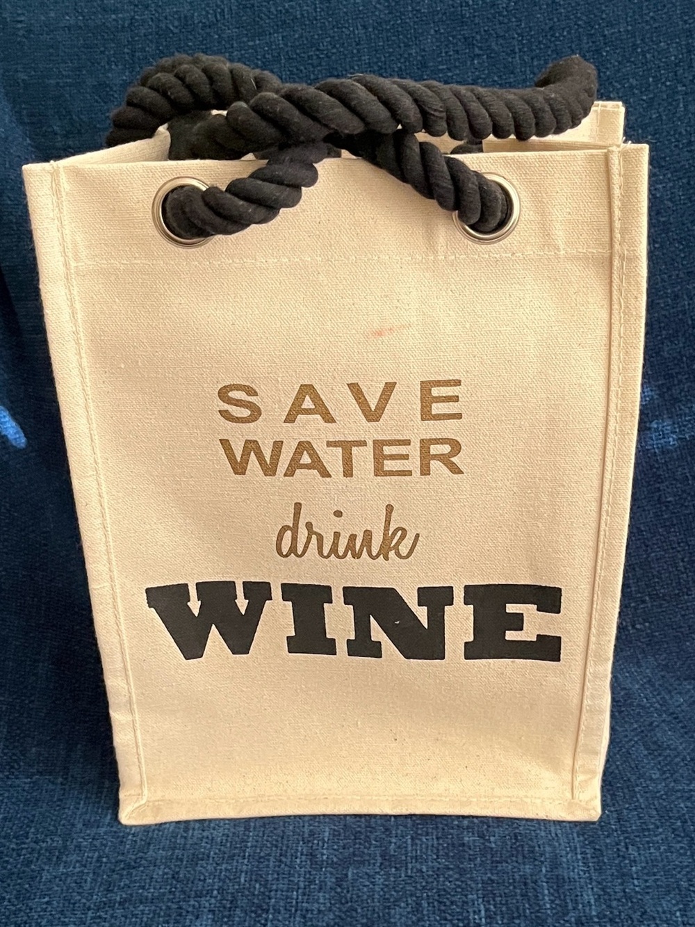 Canvas Wine Bottle Tote